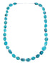 Sterling Silver Turquoise Freeform Bead Necklace KX121330